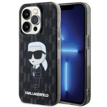 Markowy Hard Case Karl Lagerfeld Ikonik Monogram Apple iPhone 15 Pro Max Czarny