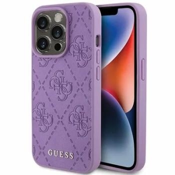 Markowy Hard Case Guess Quilted 4G Classic Apple iPhone 15 Pro Max Jasny Fioletowy