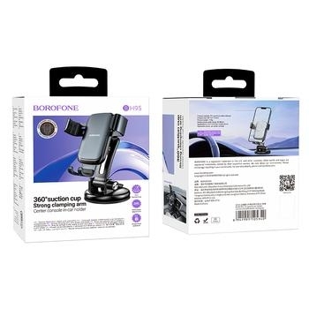 Uchwyt na szybę grawitacyjny Borofone BH95 Warrior Czarny