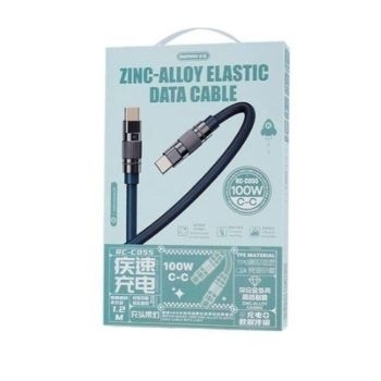 Kabel Typ C na Typ C Remax Wefon Series 100W Zinc Alloy RC-C055 Szary