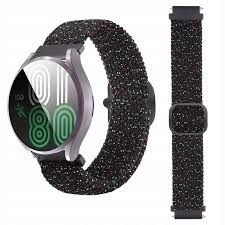 Pleciony pasek do smartwatch 22mm Wielokolorowy Czarny