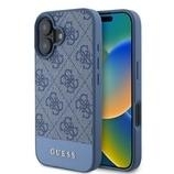 Markowy Hard Case Guess 4G PU Bottom Stripe Apple iPhone 16 Niebieski
