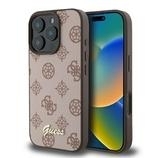 Markowy Hard Case Guess PU Peony Script Apple iPhone 16 Pro Max Brązowy