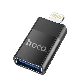 Adapter OTG USB (żeński) do iPhone Lightning 8-pin Hoco UA17 Czarny