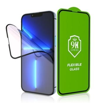 Szkło Hybrydowe 5D Full Glue Apple iPhone 16 Czarny