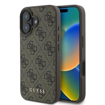Markowy Hard Case Guess PU 4G Classic Apple iPhone 16 Plus Brązowy