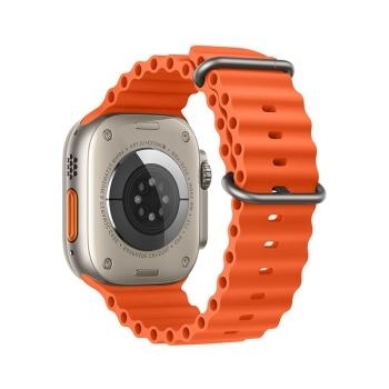 Pasek Silikonowy Apple Watch Forcell F-Design FA12 dziurki  42   44 / 45 / 49 mm Pomarańczowy