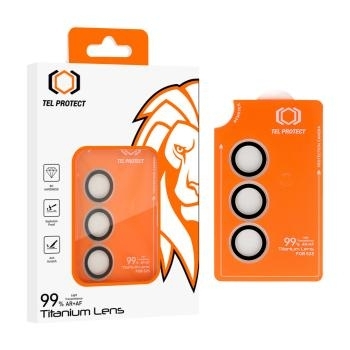 Szkło Hartowane na aparat Tel Protect Titanium Lens 99% AR Samsung Galaxy S25 Plus Przezroczysty (obiektyw 3 sztuki)