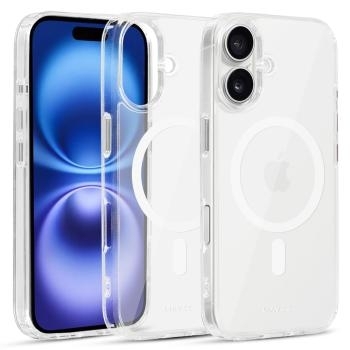 Markowy Silikon Liavec Glossy Magsafe Clear Case Apple iPhone 16 Biały