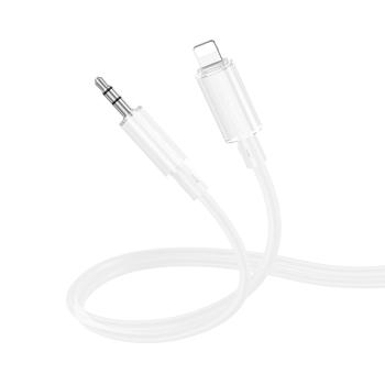Kabel AUX Lightning na jack 3,5mm Borofone BL21 Lemon 1m Biały