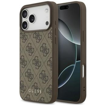 Markowy Hard Case Guess PU 4G Classic Apple iPhone 17 Pro Max Brązowy
