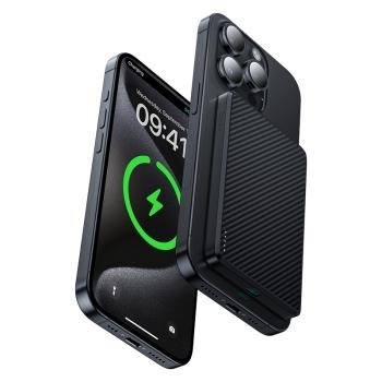 Powerbank 5000mAh Benks MP15 ArmorGo - Typ C - magnetyczny z ładowaniem indukcyjnym Czarny