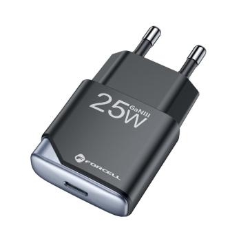 Ładowarka sieciowa Typ C Forcell F-Energy Ultra Slim GaN III PD QC4.0 3A 25W Czarny