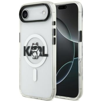 Markowy Hard Case Karl Lagerfeld IML Choupette Sketch Logo Magsafe Apple iPhone 17 Air Przezroczysty