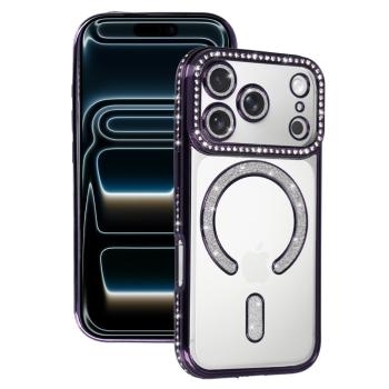 Bling Magsafe Case Apple iPhone 17 Pro Fioletowy
