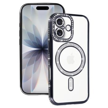 Bling Magsafe Case Apple iPhone 17 Czarny