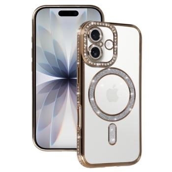 Bling Magsafe Case Apple iPhone 17 Złoty