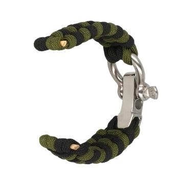 Pasek nylonowy 22mm Wzór 1 Zielony/Czarny