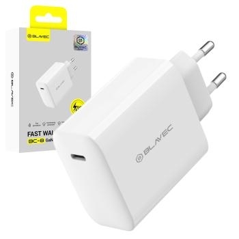 Ładowarka sieciowa Typ C Blavec BC-8 GaN4 PD QC 65W 3A Biały