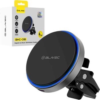 Uchwyt do kratki magnetyczny z ładowaniem indukcyjnym Blavec BHC-01B 15W Czarny
