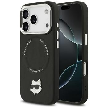 Markowy Hard Case Karl Lagerfeld PU Choupette Pin Apple iPhone 17 Pro Czarny