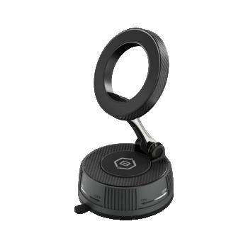 Uchwyt magnetyczny próżniowy z żelem do szyby / deski Blavec BHV-03 Czarny