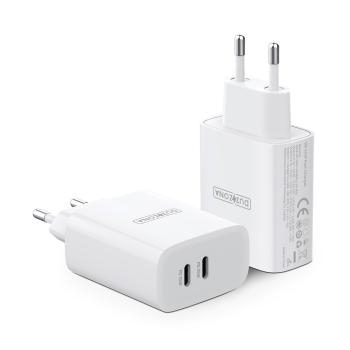 Ładowarka Sieciowa 2xTyp C T4 Dux Ducis Duzzona PD 35W Biały
