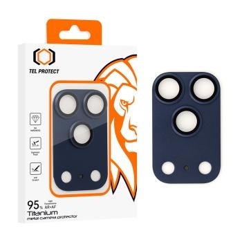 Szkło Hartowane na aparat Tel Protect 95% AR+AF Full Metal Camera Protector Apple iPhone 17 Pro Niebieski (wyspa)