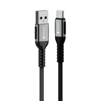 Kabel USB A do Typ C Forcell F-Energy QC4.0 3A 66W Cafule 0,25m C256 Czarny