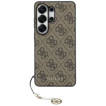 Markowy Hard Case Guess PU 4G Classic Logo with Charm Samsung Galaxy S26 Ultra Brązowy