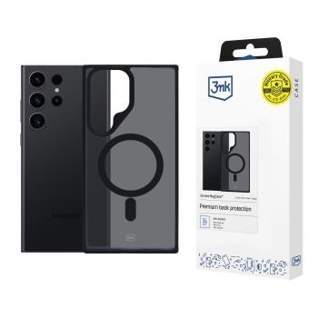 Markowy Silikon 3mk Smoke MagCase Samsung Galaxy S24 Ultra Przezroczysty/Czarny