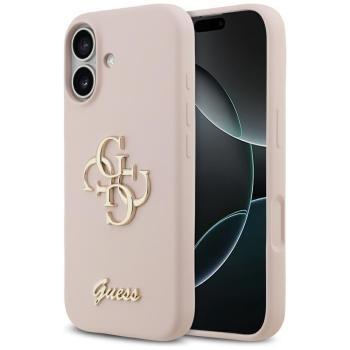 Markowy Hard Case Guess Silicone W  Big 4G Script Apple iPhone 17 Różowy