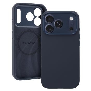 Markowy Armor Case Liavec Silk Shield Case with Metal Camera Frame Apple iPhone 17 Pro Max Granatowy