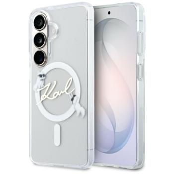 Markowy Hard Case Karl Lagerfeld Magnetic IML KC Script Samsung Galaxy S26 Przezroczysty