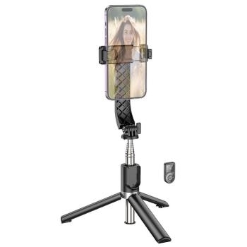 Uchwyt do Selfie Tripod z pilotem bezprzewodowym Hoco K20 Czarny
