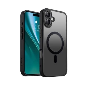 Markowy Silikon Etteri Matt Mag Apple iPhone 16 Czarny