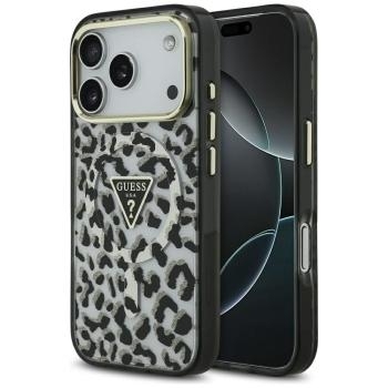 Markowy Hard Case Guess PC TPU W Leopard Glitter Apple iPhone 17 Pro Czarny