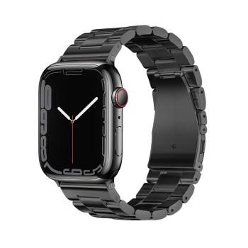 Pasek stalowy na zatrzask Apple Watch 42 / 44 / 45 / 49 mm Forcell F-Design FA10 Czarny