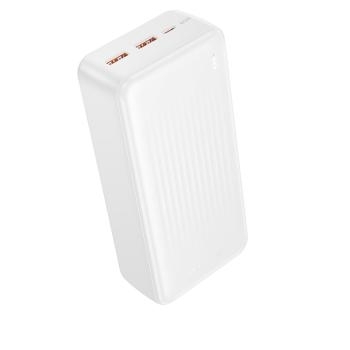 Power Bank 30000mAh 2xUSB + Typ C Borofone BJ80B Clever QC 3.0 22,5W PD 20W Biały