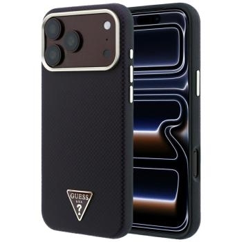 Markowy Hard Case Guess Kevlar Triangle Logo MagSafe Apple iPhone 17 Pro Max / 18 Pro Max Burgundowy