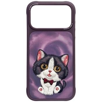Markowy Hard Case Nimmy Big Eyed Cream Cat Apple iPhone 18 Pro / 17 Pro Fioletowy