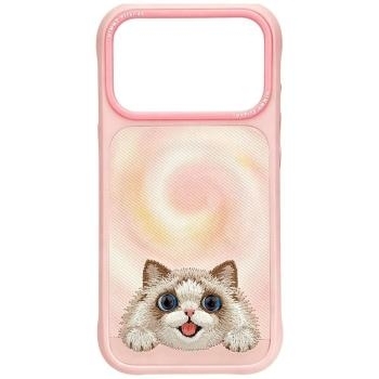 Markowy Hard Case Nimmy Big Eyed Lying Ragdoll Cat z MagSafe Apple iPhone 18 Pro Max / 17 Pro Max Różowy