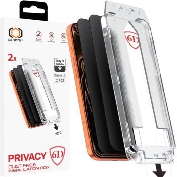 Szkło Hartowane 6D Full Glue Dust-Free Easy Fit Privacy Apple iPhone 18 Pro Czarny