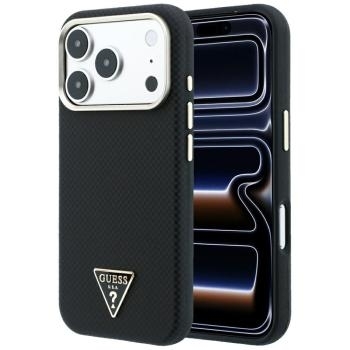 Markowy Hard Case Guess Kevlar Triangle Logo MagSafe Apple iPhone 18 Pro / 17 Pro Czarny