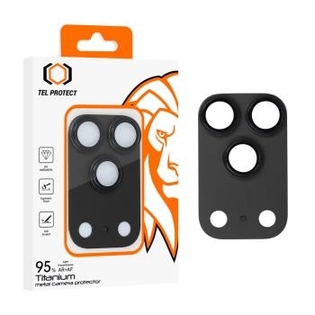 Szkło Hartowane na aparat Tel Protect AR+AF Full Metal Camera Protector Apple iPhone 18 Pro Czarny (wyspa)