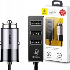 Ładowarka Samochodowa Baseus Enjoy Together Quick Charger 4xUsb 5,5A CCTON-0G Szary - 139336