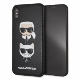 Markowy Hard Case Karl Lagerfeld Karl&Choupette Apple iPhone XS Max Czarny - 186800