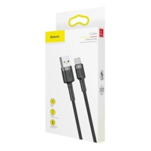 Kabel USB Typ C Baseus Cafule 3A 1m Szary/Czarny - 141273