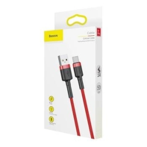 Kabel USB Typ C Baseus Cafule 3A 1m Czerwony - 142470