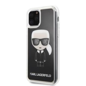 Markowy Hard Case Karl Lagerfeld Iconic Karl Glitter Apple iPhone 11 Pro Czarny - 187041
